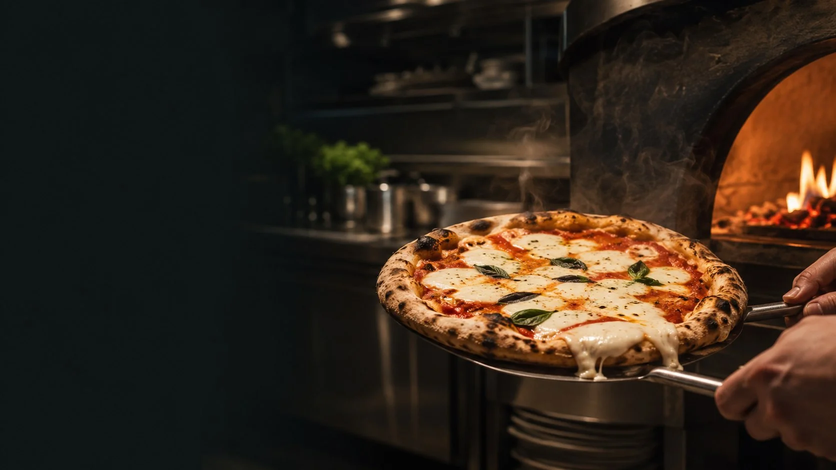 Pizza profesională cu strat topit uniform